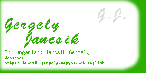 gergely jancsik business card